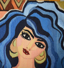 Two Women in Portrait handwoven tapestry — view 7