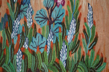 Wheat Field and Wildflowers handwoven tapestry — view 2