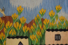Hand woven egyptian wall hanging tapestry-folk art-2.4 ft-kilim-wall décor art
