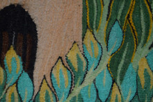 Hand woven egyptian wall hanging tapestry-folk art-2.4 ft-kilim-wall décor art