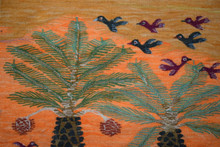 Hand woven 3 ft wall hanging tapestry-egyptian folk art-home decor kilim rug