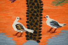 Hand woven 3 ft wall hanging tapestry-egyptian folk art-home decor kilim rug