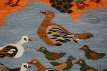 Hand woven 3 ft wall hanging tapestry-egyptian folk art-home decor kilim rug