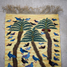 Twin Date Palms with Birds handwoven tapestry — view 2
