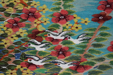Tall Flower Garden with Birds handwoven tapestry — view 4