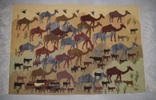 5 ft- hand woven egyptian tapestry-wall art hanging folk art-kilim- home decor