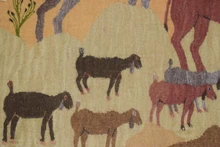 5 ft- hand woven egyptian tapestry-wall art hanging folk art-kilim- home decor