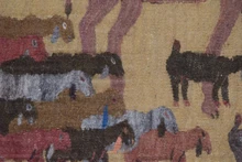 5 ft- hand woven egyptian tapestry-wall art hanging folk art-kilim- home decor