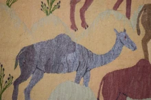 5 ft- hand woven egyptian tapestry-wall art hanging folk art-kilim- home decor