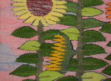 Tall Sunflowers with Doves handwoven tapestry — view 5