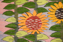 Tall Sunflowers with Doves handwoven tapestry — view 6