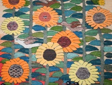 Sunflowers at Sunset handwoven tapestry — view 3