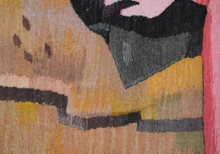 47x39" Water Carrier Woman Woven Wall Art, Signed Handwoven Egyptian Wool Tapestry, Figurative Original
