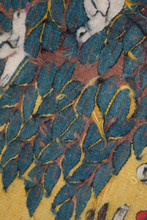 26x19" Tree of Doves Woven Wall Hanging, Handwoven Egyptian Wool Tapestry, Bird Folk Art Original