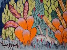 Garden of Birds handwoven tapestry — view 2