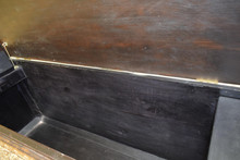 Antique Syrian Walnut Wedding Chest with Mother of Pearl Inlay — view 11