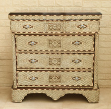 Vintage Syrian Mother of Pearl Chest of Drawers — view 2