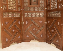 Syrian Mother of Pearl Inlay Screen 71″