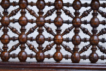 Vintage Egyptian Mashrabiya Screen, Mother of Pearl on Both Sides — view 9