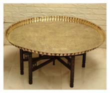 Moroccan Mother of Pearl Inlay Side Table 18″