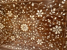 Custom Damascus Mother of Pearl Wall Panel, Made to Order — view 2