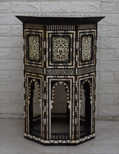 Moroccan Mother of Pearl Inlay Side Table 28×20″