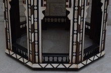 Moroccan Mother of Pearl Inlay Side Table 28×20″