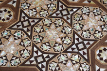 Syrian Mother of Pearl Side Table 28×20″ Tree Fretwork