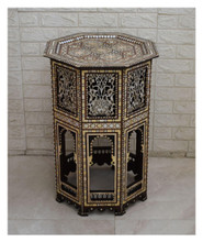 Syrian Mother of Pearl Side Table 28×20″ Tree Fretwork