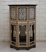 Syrian Mother of Pearl Side Table 28×20″ Rosette Top