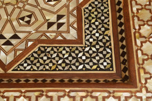 Moroccan Mother of Pearl Inlay Side Table 24×19″