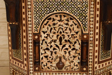 Moroccan Mother of Pearl Inlay Side Table 24×19″