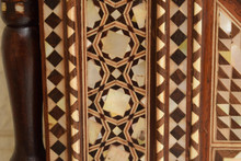 Syrian Mother of Pearl Mirror Frame, Rosette Crest — view 10