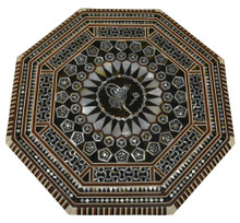 Moroccan Mother of Pearl Inlay Side Table 27″