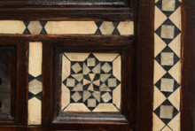 Vintage Syrian Inlaid Mirror Frame — view 9