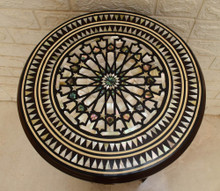 Moroccan Mother of Pearl Inlay Side Table 27.5″