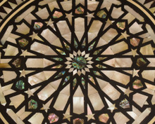 Moroccan Mother of Pearl Inlay Side Table 27.5″