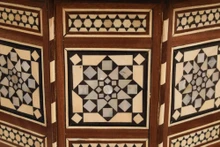 Moroccan Mother of Pearl Inlay Side Table 21″