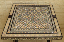 Moroccan Mother of Pearl Inlay Side Table 25″