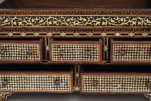 Moroccan Mother of Pearl Inlay Chest 15×13″ Three-Panel Lid