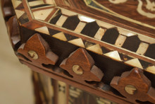 Moroccan Mother of Pearl Inlay Side Table 28×16″