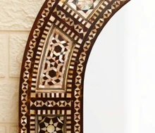 Moroccan Mother of Pearl Mosaic Mirror Frame — view 2