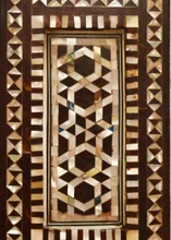 Moroccan Mother of Pearl Mosaic Mirror Frame — view 5