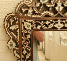 Syrian Mother of Pearl Mirror Frame — view 3