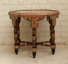 Moroccan Inlay Side Table 20 in Square — detail 2