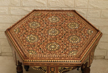 Square Mother of Pearl Inlay Side Table — view 4