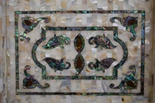 Mother of Pearl Backgammon Board 25.5 in — detail 6