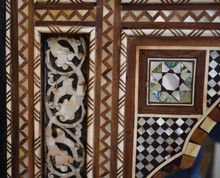 Moroccan Mother of Pearl Mirror 40 in — detail 5
