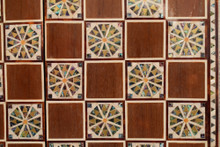 Mother of Pearl Backgammon Board, Star in Chequered Octagon — view 6