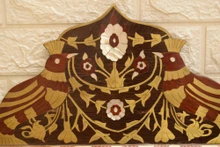 Moroccan Floral Inlay Mirror 31 in — detail 3